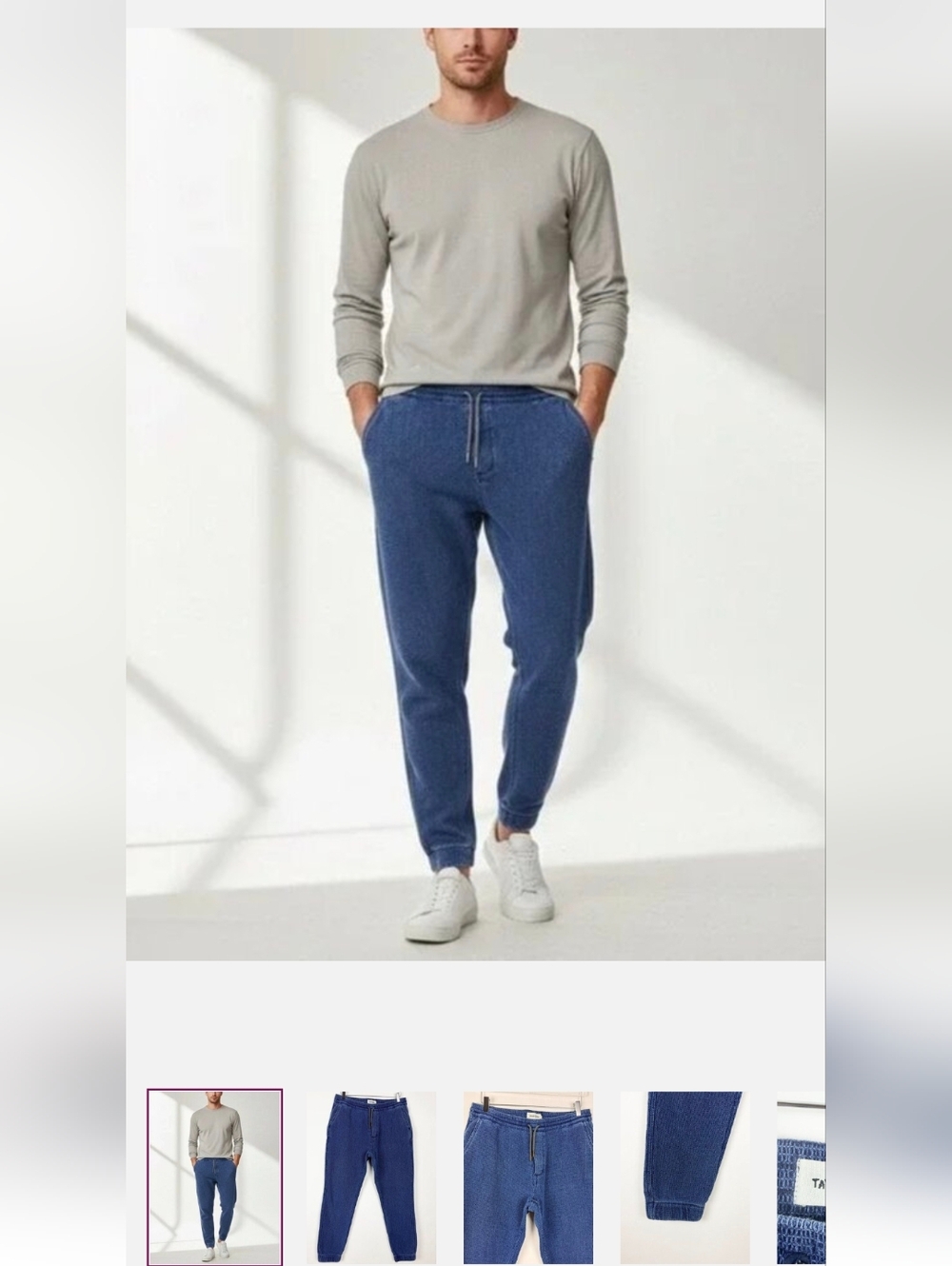 Taylor Stitch Après Pant in Washed Indigo Sashiko Men's Size L Casual Travel